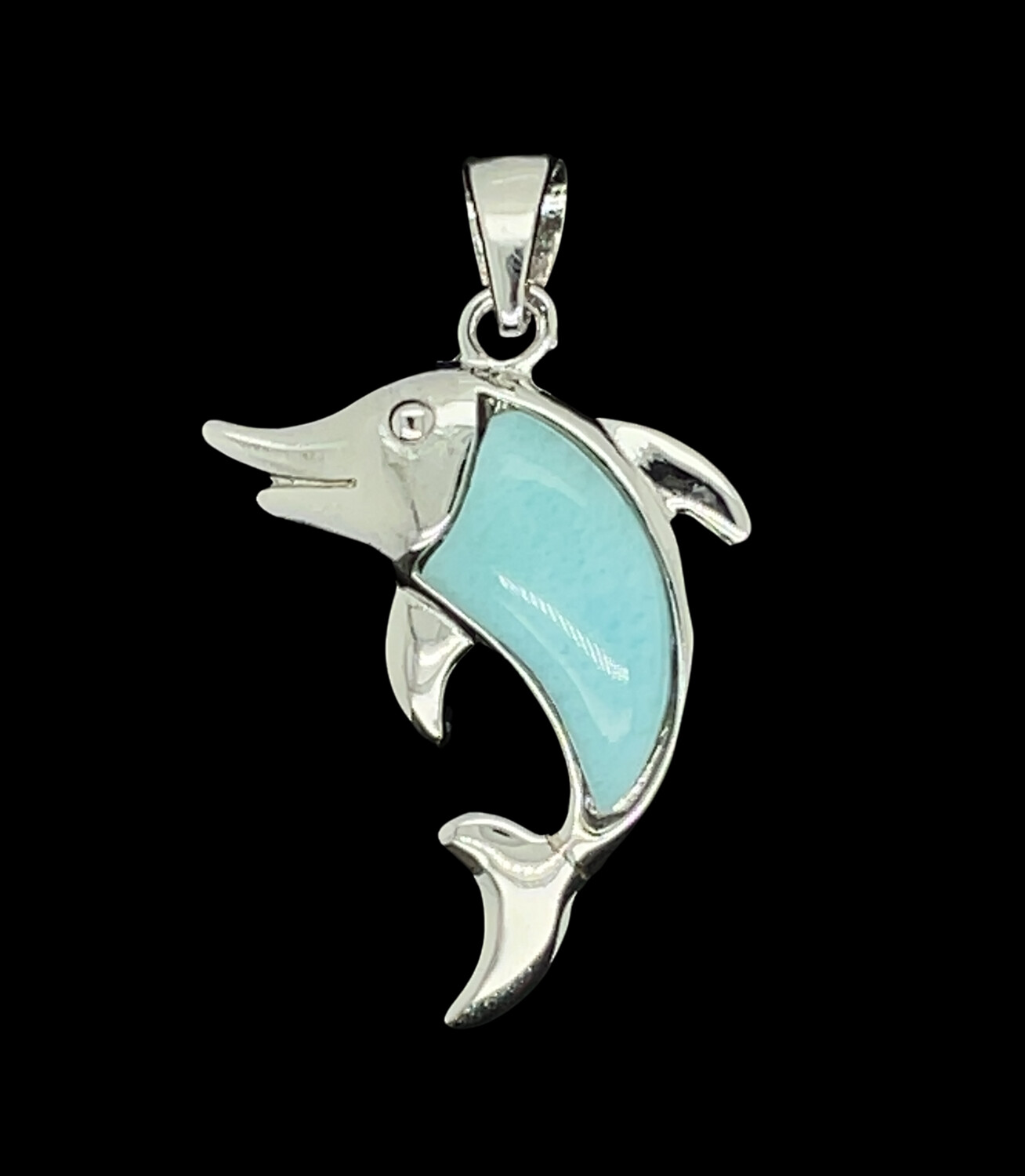 Larimar Dolphin Pendant