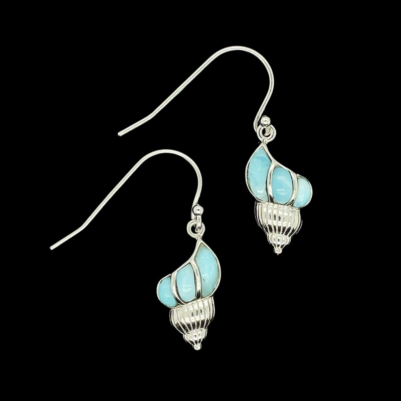 Larimar Shell Earrings