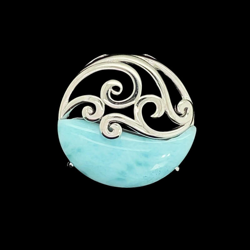 Larimar Wave Pendant