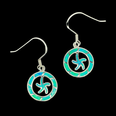 Opal Starfish Earrings