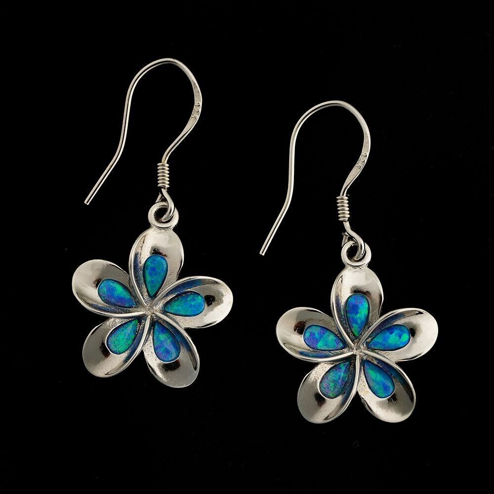 Opal Flower Earrings