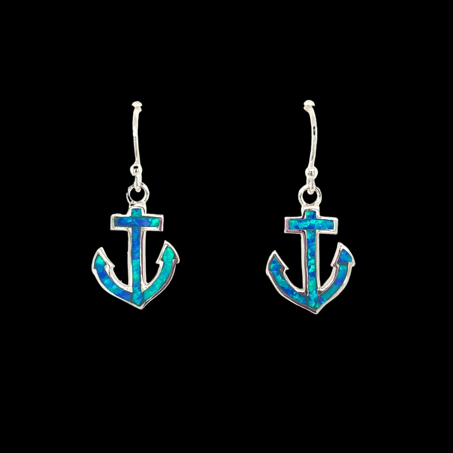 Opal Anchor Earrings