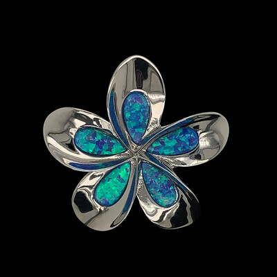 Opal Flower Pendant