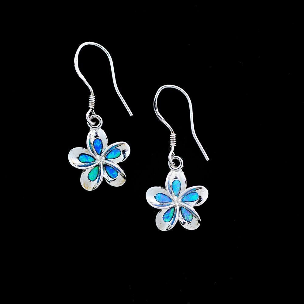 Opal Flower Earrings