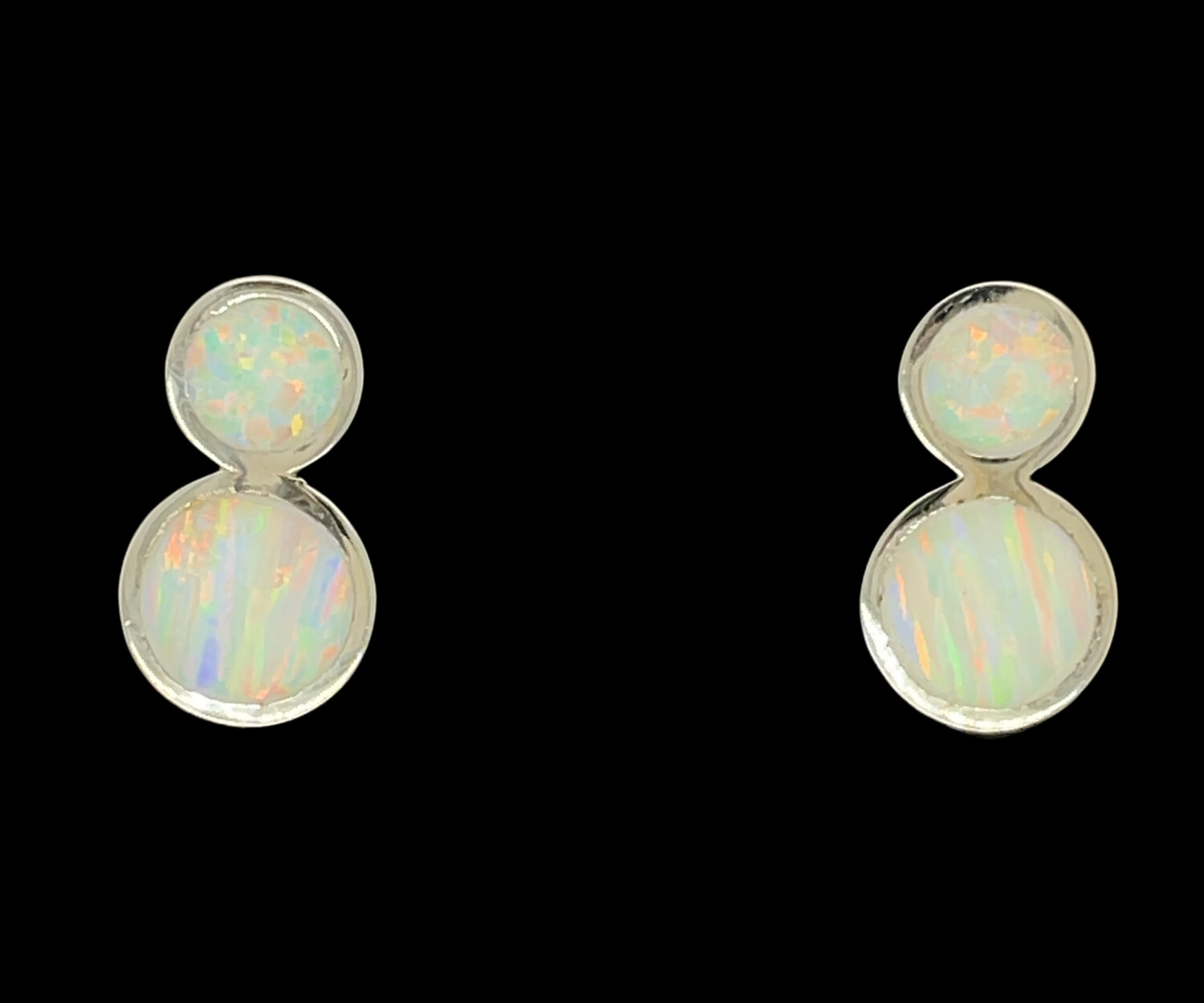 Opal Double Circle Earrings