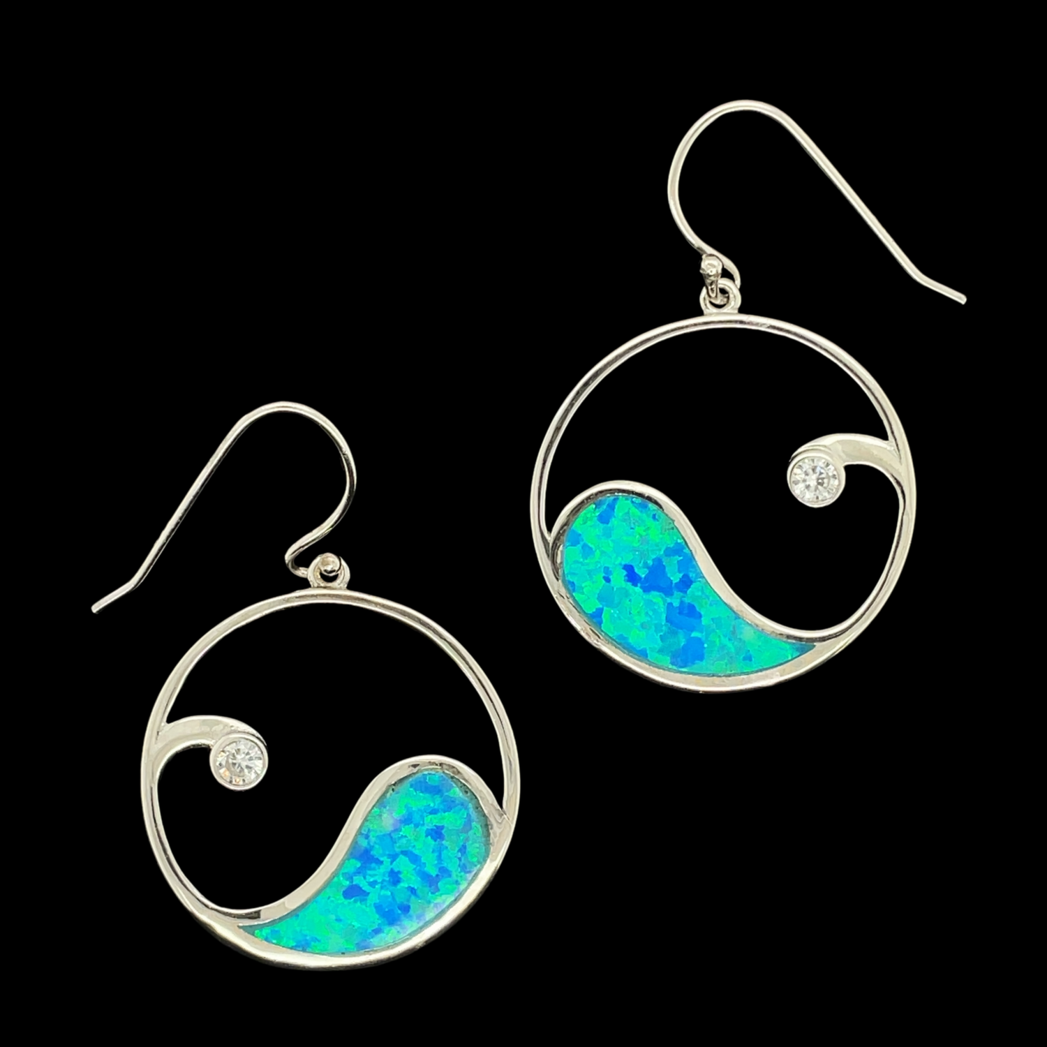 Opal Wave Earrings