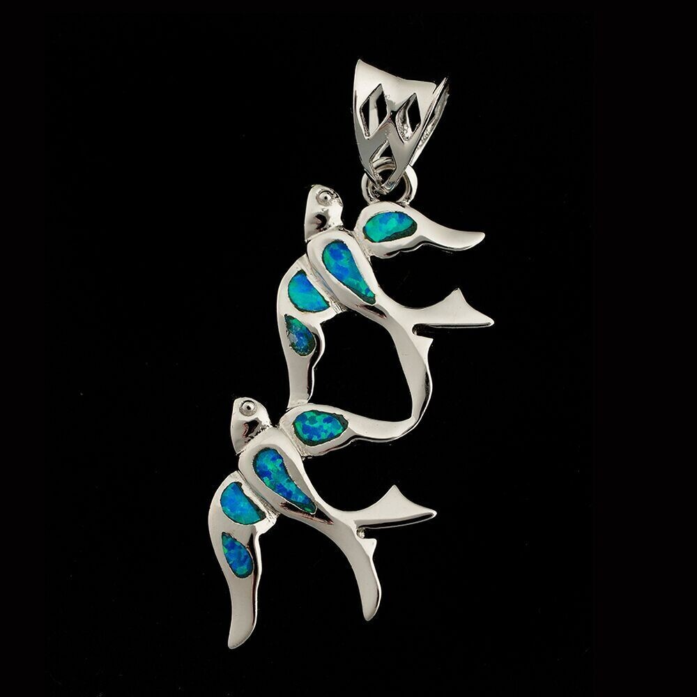 Opal Bird Pendant