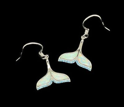 Opal & Blue Topaz Tail Earrings
