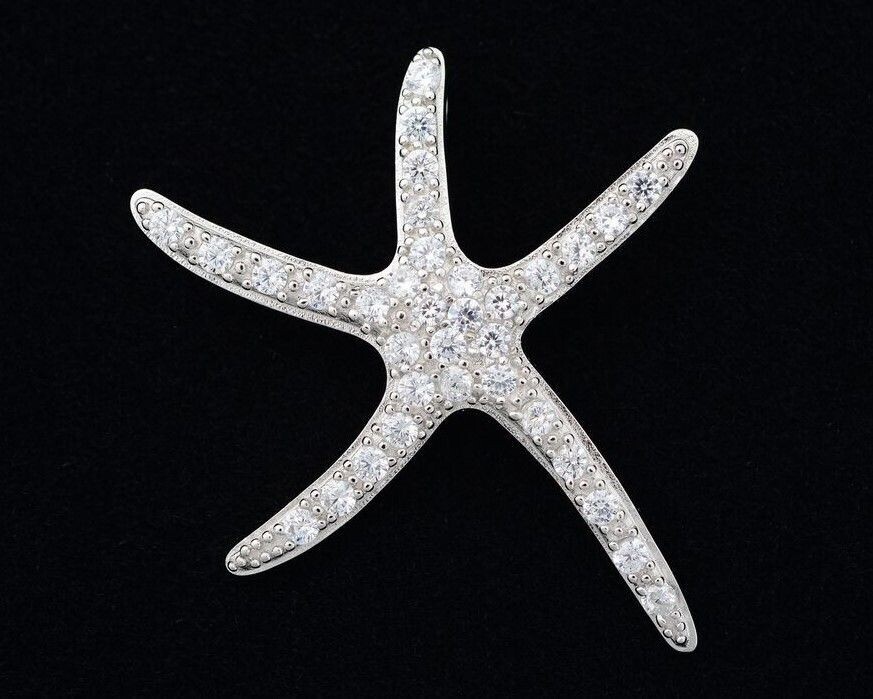 Cubic Zirconia Starfish Pendant