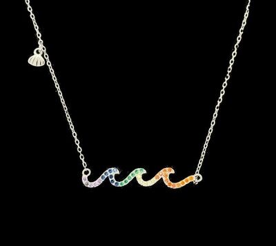 Multi-Color Wave Necklace