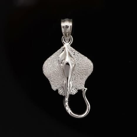 Sterling Silver Manta Ray Pendant