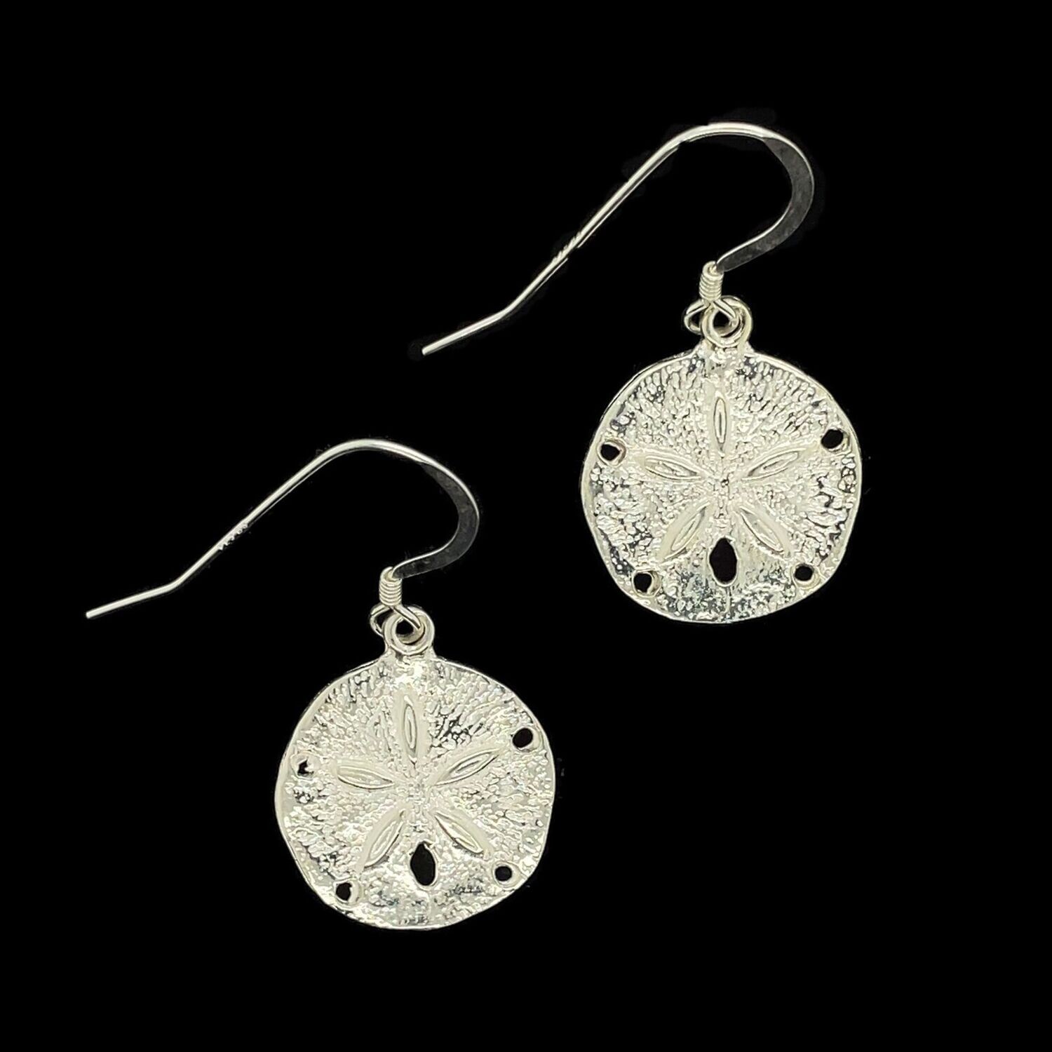 Sterling Silver Sand Dollar Earrings