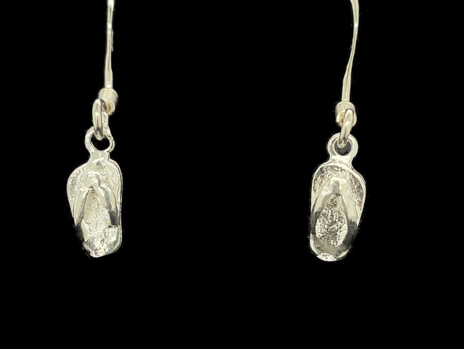 Sterling Silver Flip Flop Earrings