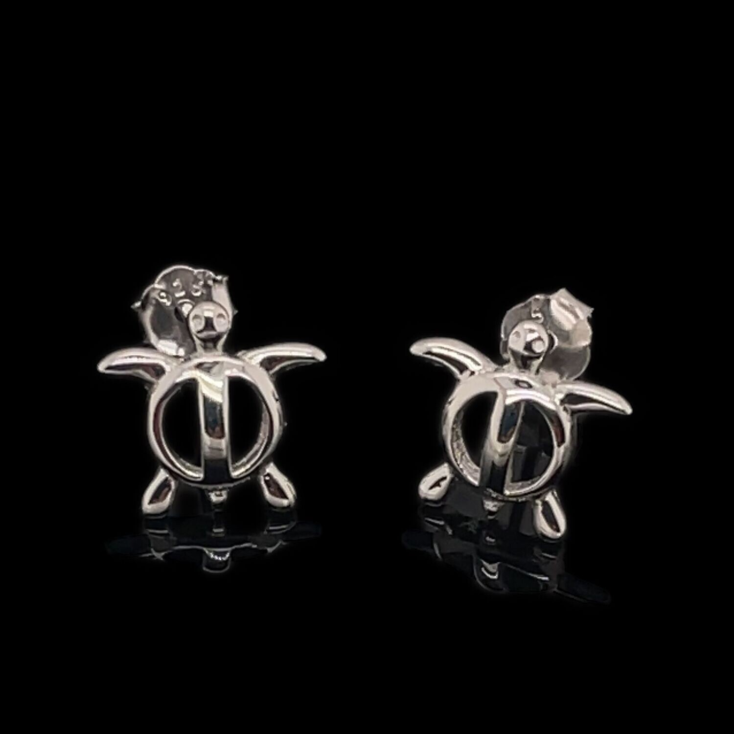 Sterling Silver Turtle Earrings