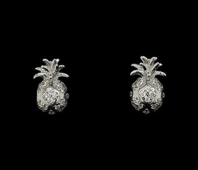 Cubic Zirconia Pineapple Earrings