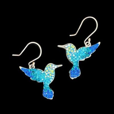 Crystal Hummingbird Earrings