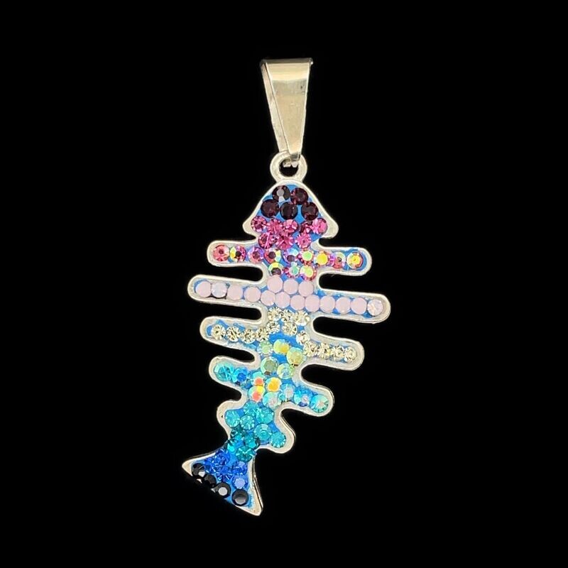 Crystal Bonefish Pendant