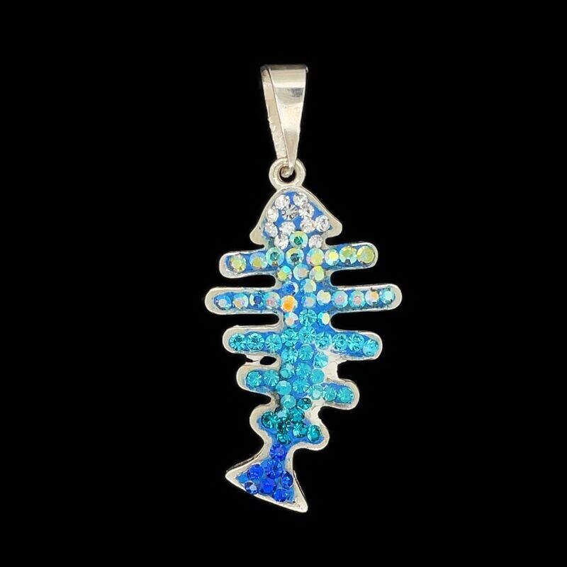 Crystal Bonefish Pendant