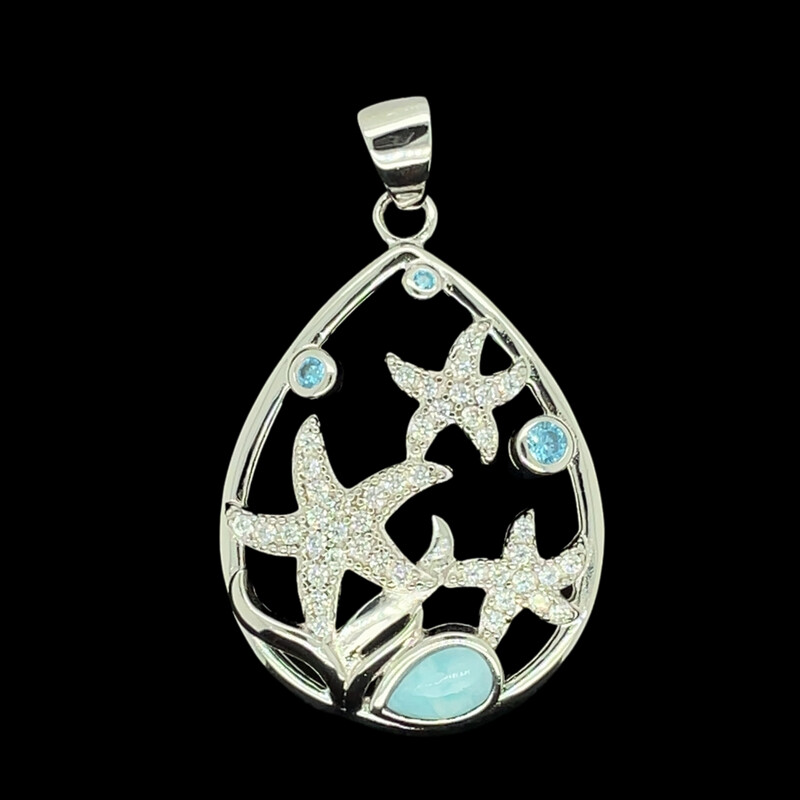 Larimar Starfish Pendant