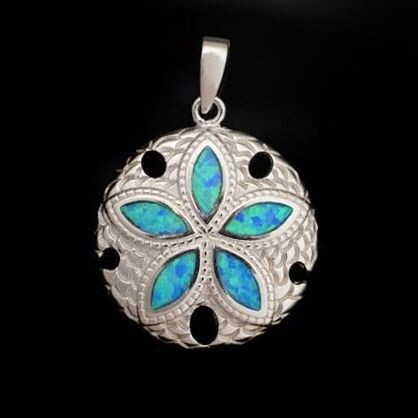 Opal Sand Dollar Pendant