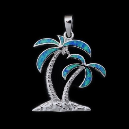 Opal Palm Tree Pendant