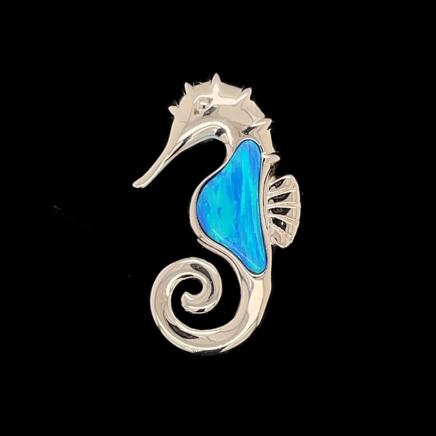 Opal Seahorse Pendant