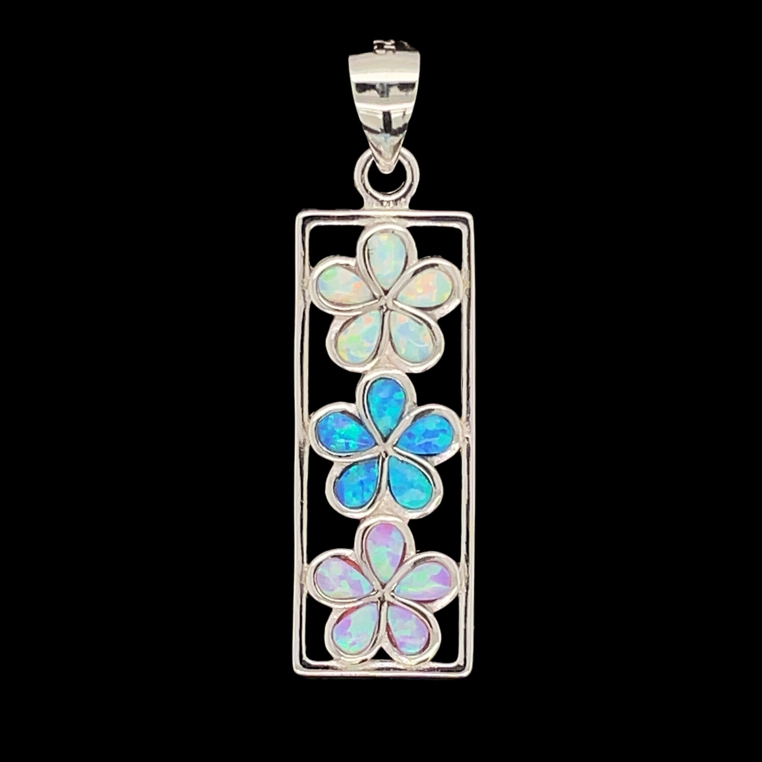 Opal Flower Pendant