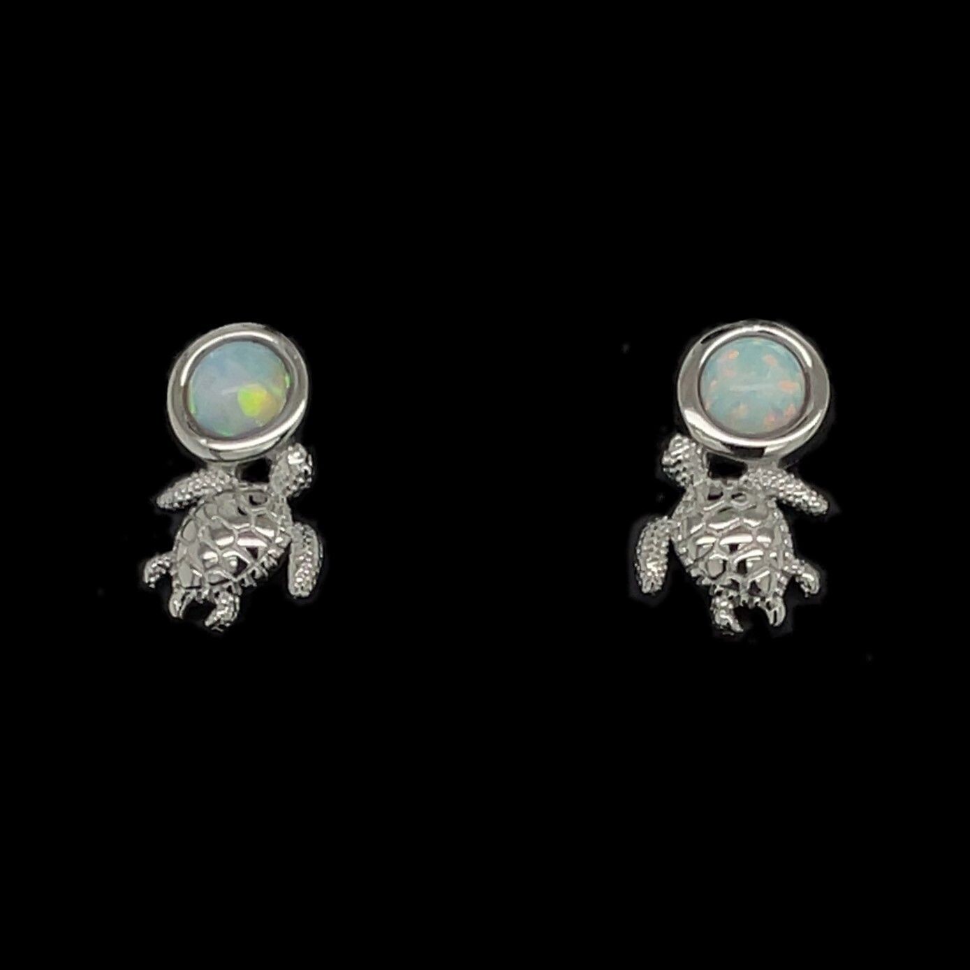 Opal Turtle Earrings