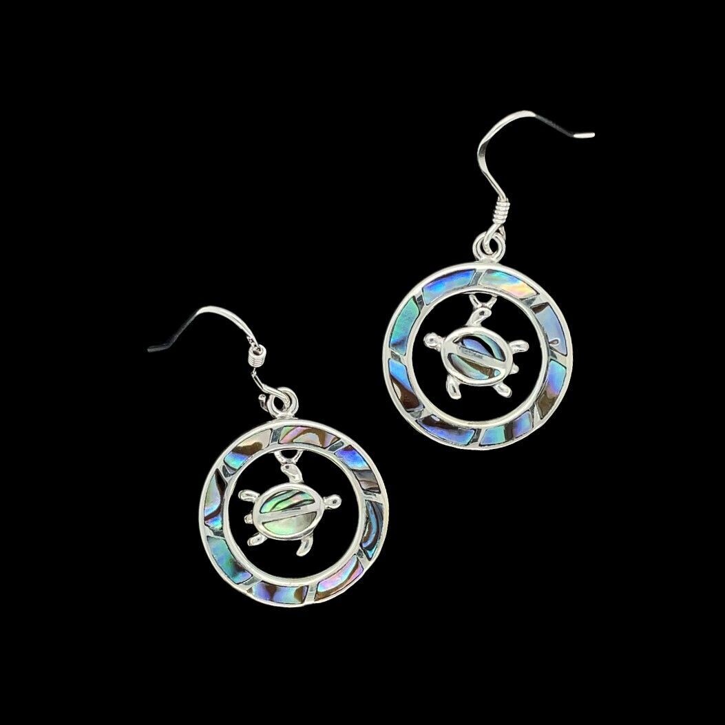 Abalone Turtle Earrings