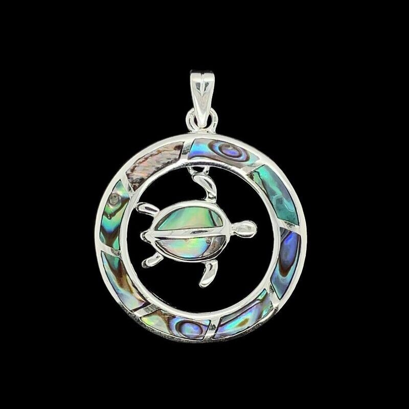 Abalone Turtle Pendant