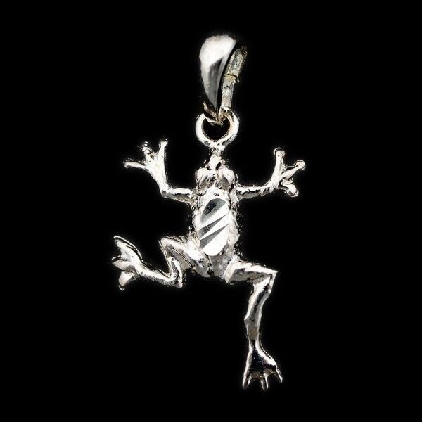 Sterling Silver Frog Pendant