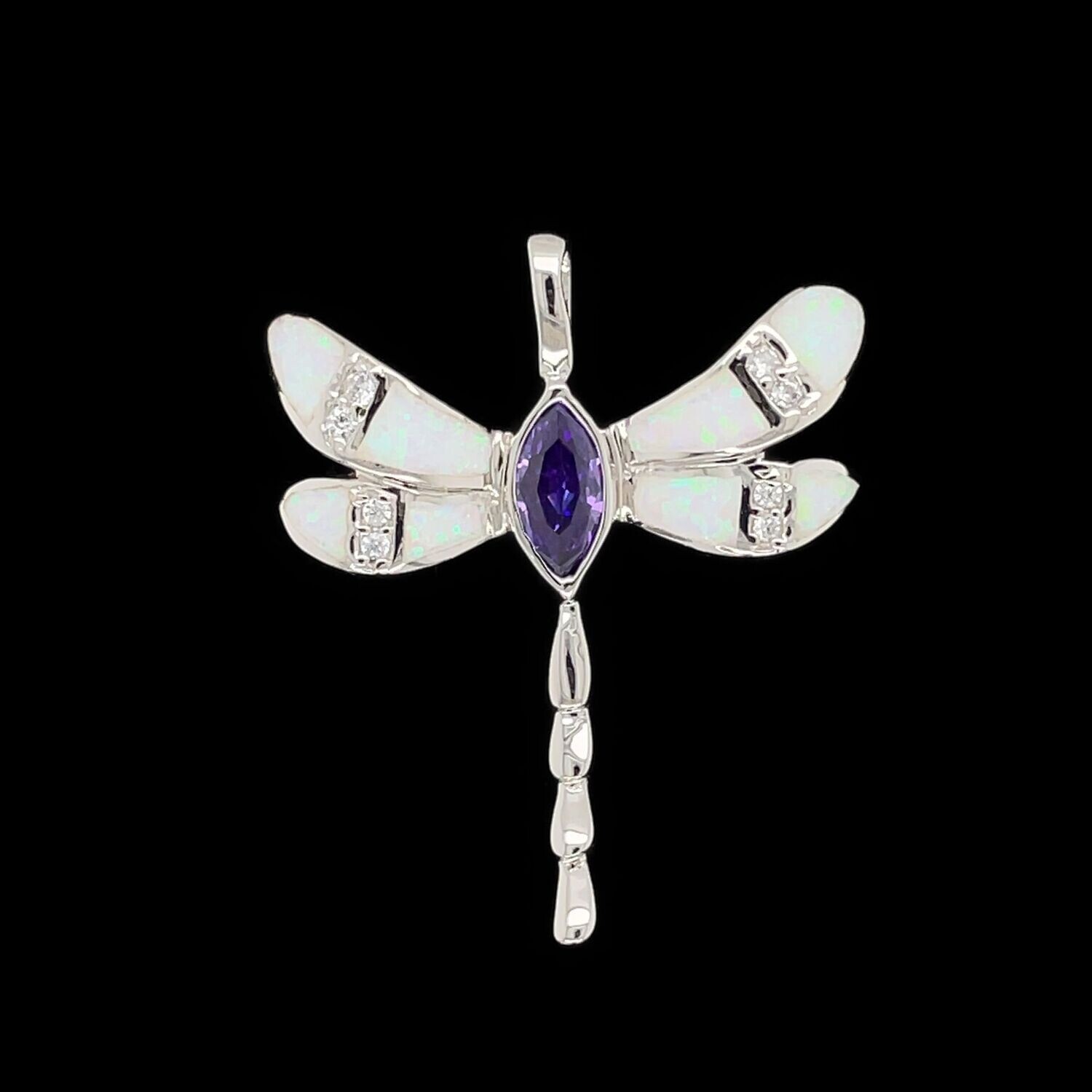 Opal Dragonfly Pendant