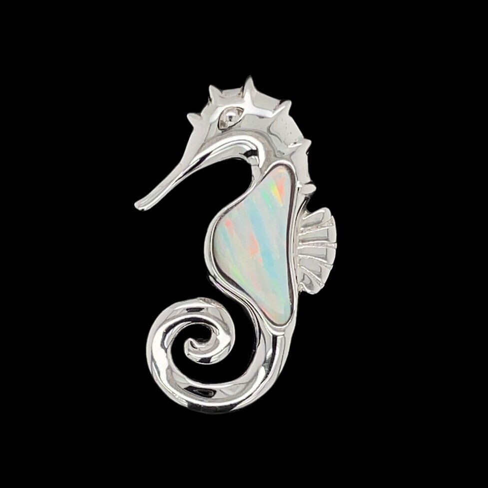 Opal Seahorse Pendant