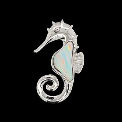 Opal Seahorse Pendant