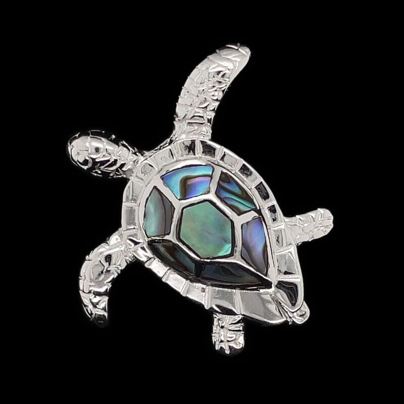 Abalone Turtle Pendant