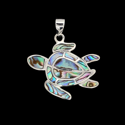 Abalone Turtle Pendant