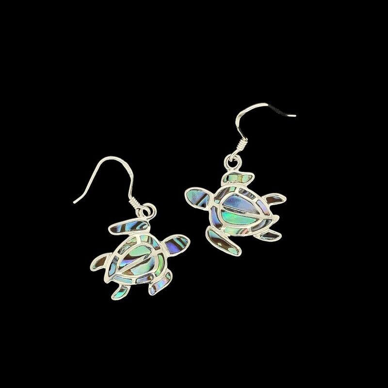 Abalone Turtle Earrings