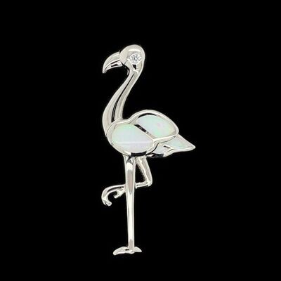 Opal Flamingo Pendant
