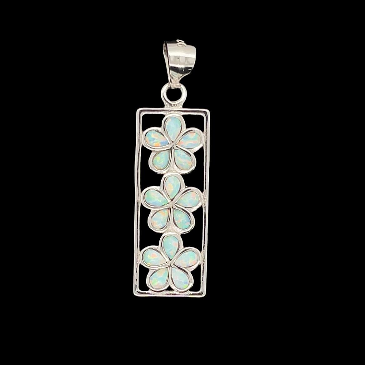 Opal Flower Pendant