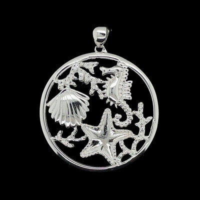 Sterling Silver Tropical Pendant