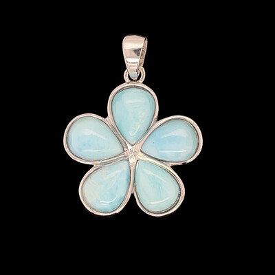 Larimar Flower Pendant