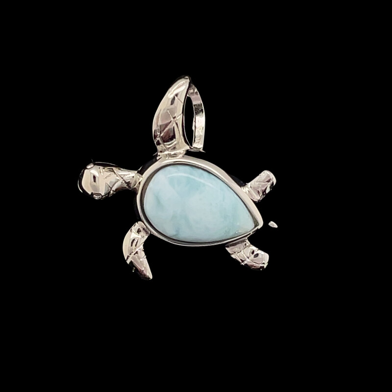 Larimar Turtle Pendant