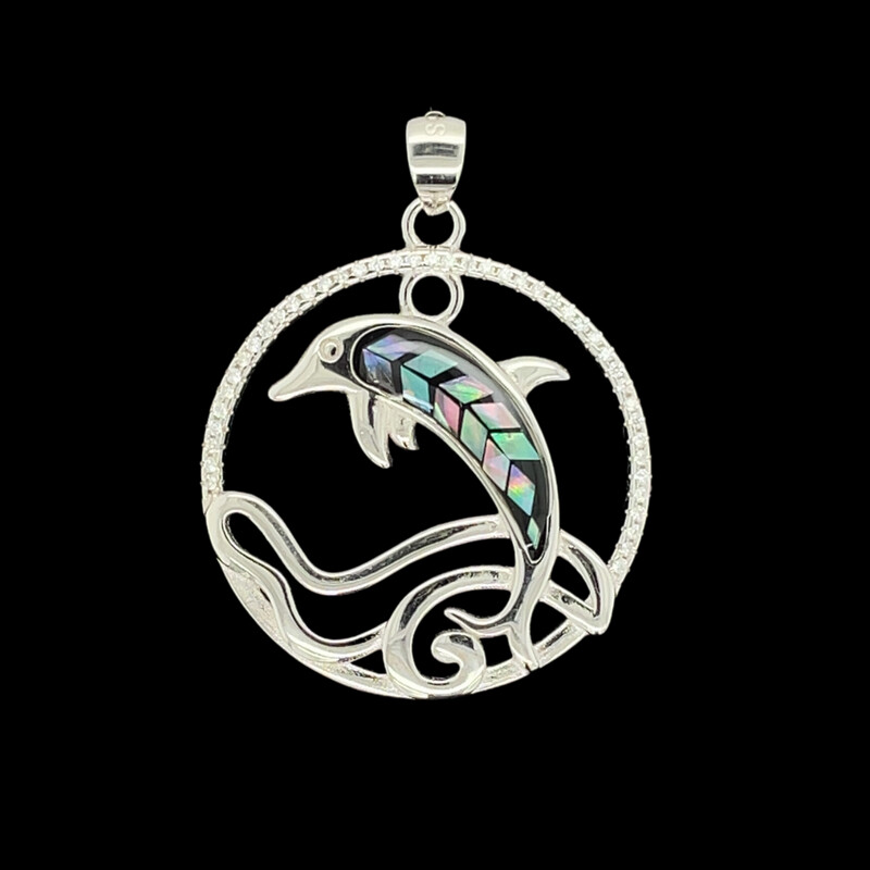 Abalone Dolphin Pendant
