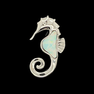 Opal Seahorse Pendant