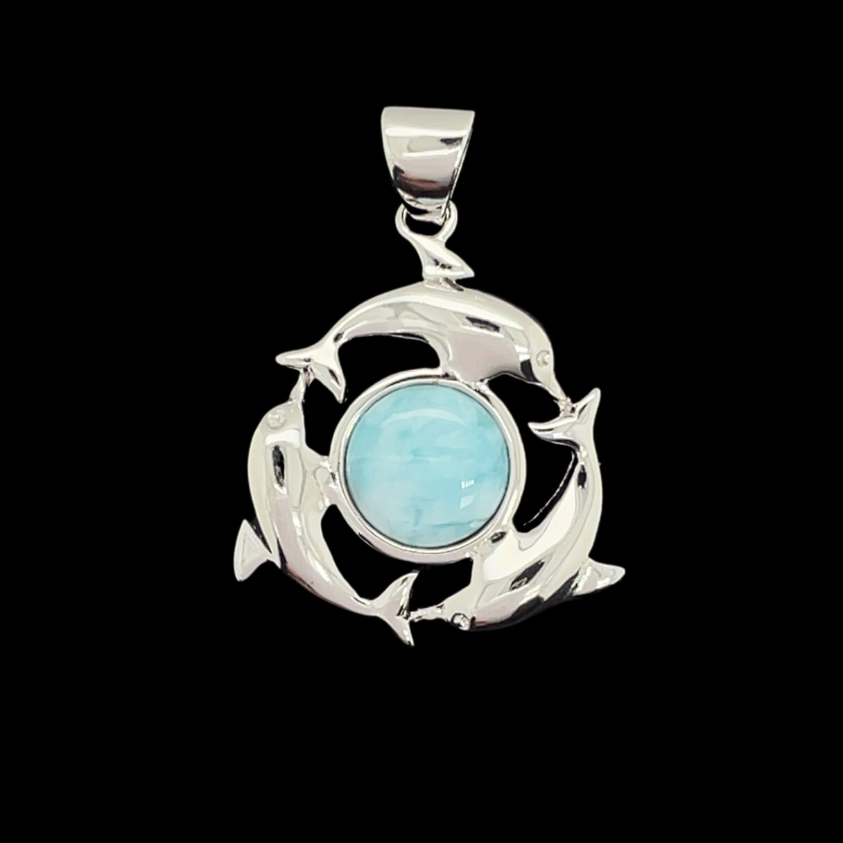 Larimar Dolphin Pendant