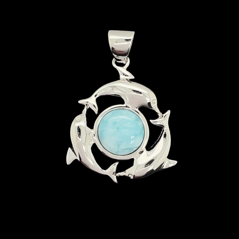 Larimar Dolphin Pendant