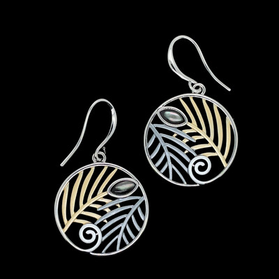 Tropical Earrings with Mother of Pearl