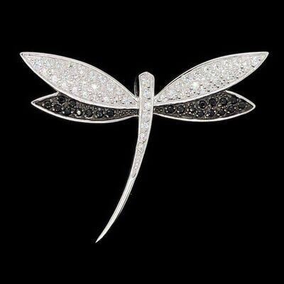 Cubic Zirconia Dragonfly Pendant