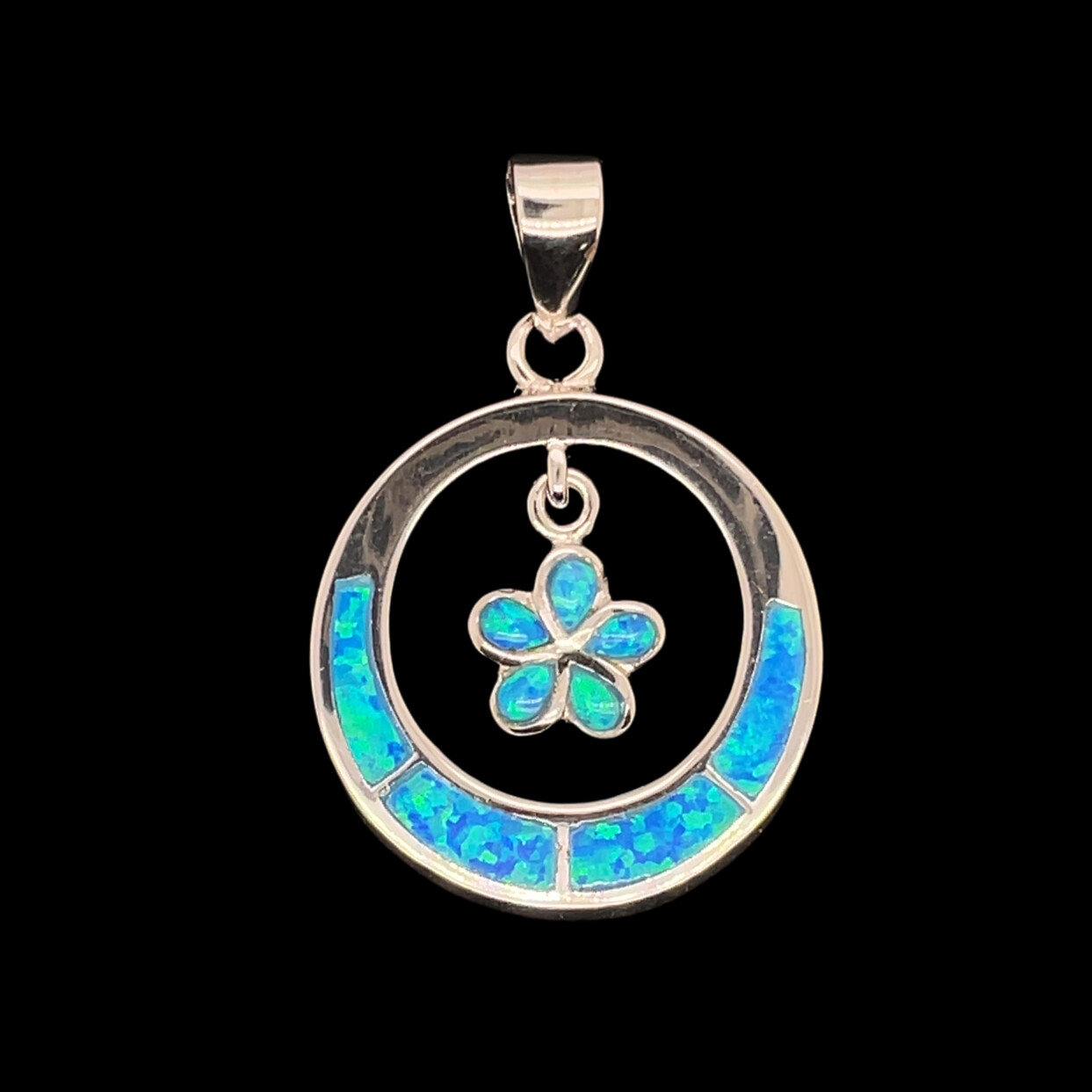 Opal Flower Pendant