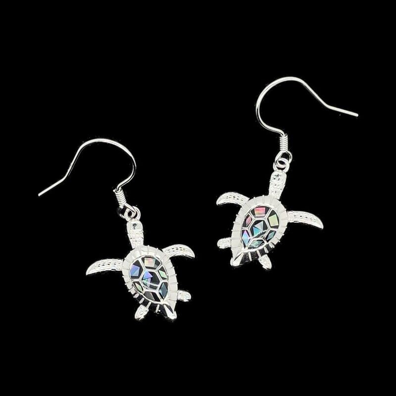 Abalone Turtle Earrings